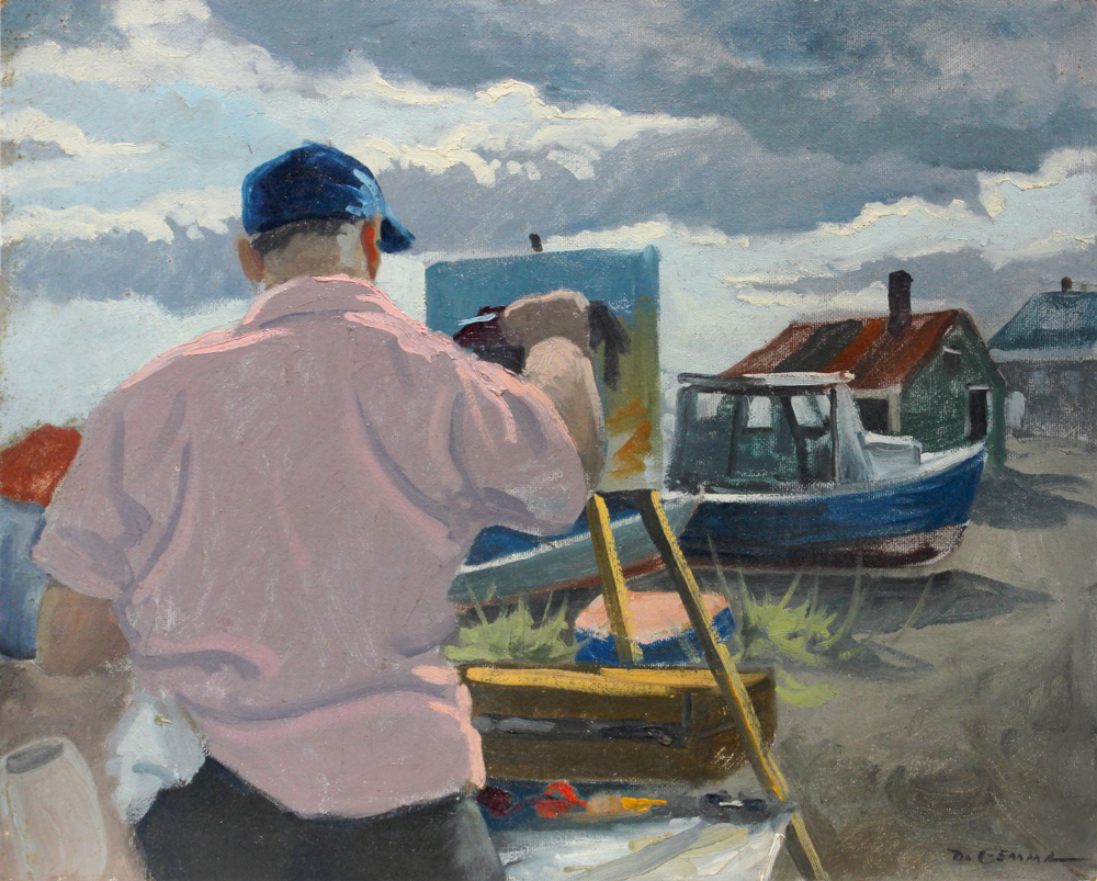Artist Sketching, Old Mystic